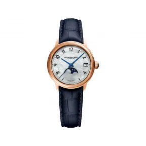 雷蒙威/Raymond Weil 月相自动珍珠母贝和钻石皮带腕表 - 经典大师系列 34 MM 石英机芯 2139-P53-05909