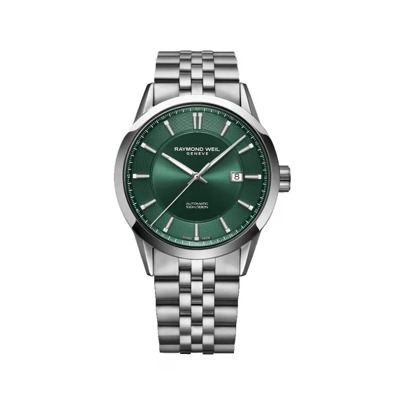 雷蒙威/Raymond Weil 绿色表盘不锈钢男士机械腕表 - 自由骑士系列 2731-ST-52001