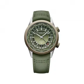 雷蒙威/Raymond Weil 两地时世界时区绿色皮带腕表- 自由骑士 40.5 MM 自动机械机芯 2765-SBC-52001