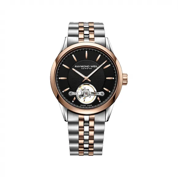 雷蒙威/Raymond Weil 自由骑士系列 - RW1212 玫瑰金镂空腕表 42.5 MM 自动机械机芯 2780-SP5-20001