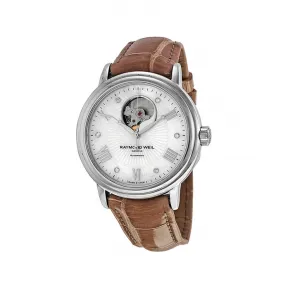 雷蒙威/Raymond Weil Maestro 39.5 MM 不锈钢 自动机械机芯 女表 2827-L4-00966