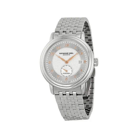 雷蒙威/Raymond Weil Maestro 39.5 MM 不锈钢 自动机械机芯 男表 2838-S5-05658