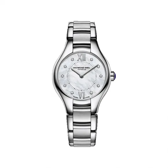 雷蒙威/Raymond Weil 女士银色不锈钢钻石石英腕表 24 MM - 娜美亚系列 24 MM 石英机芯 5124-ST-00985