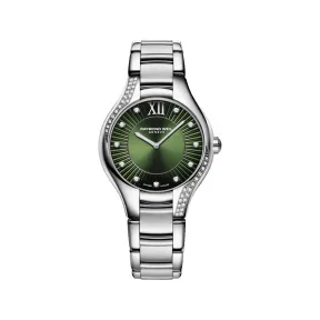 雷蒙威/Raymond Weil 烟绿色表盘不锈钢钻石腕表 - 娜美亚系列 32 MM 5132-S1S-52181