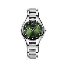 雷蒙威/Raymond Weil 烟绿色表盘不锈钢钻石腕表 - 娜美亚系列 32 MM 5132-ST-52181
