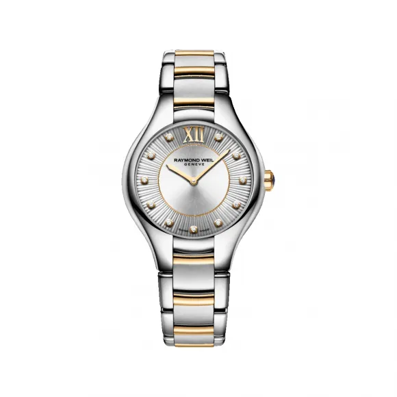 雷蒙威/Raymond Weil 女士双色不锈钢钻石腕表 - 娜美亚系列 32 MM 5132-STP-65181