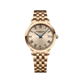 雷蒙威/Raymond Weil 女款镀玫瑰金色石英腕表 - 托卡塔系列 5385-P5-00859