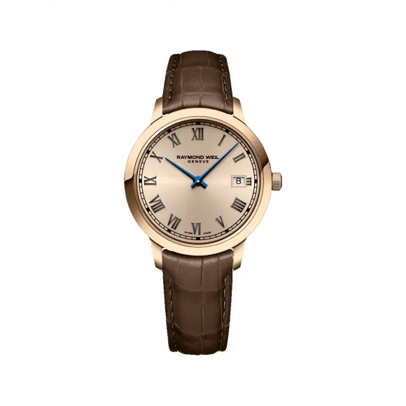 雷蒙威/Raymond Weil 女款棕色皮带石英腕表 - 托卡塔系列 5385-PC5-00859