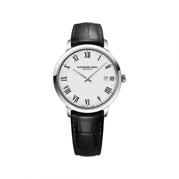 雷蒙威/Raymond Weil 经典白色表盘石英腕表 - 托卡塔系列 42 MM 5585-STC-00300