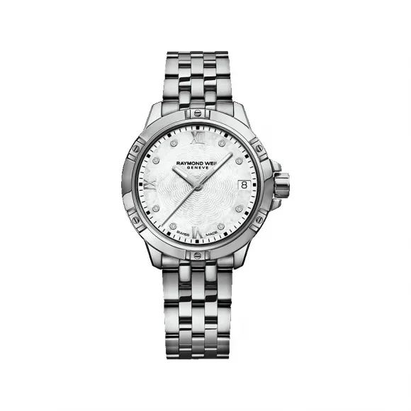 雷蒙威/Raymond Weil 女士钻石精钢石英奢华腕表 - 探戈系列 30MM 石英机芯 5960-ST-00995