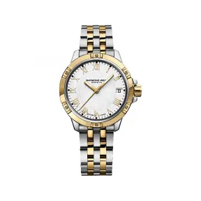 雷蒙威/Raymond Weil 女士双色调金色精钢石英腕表 - 探戈系列 30 MM 石英机芯 5960-STP-00308