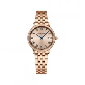 雷蒙威/Raymond Weil 女款镶76颗真钻全钢石英腕表 - 托卡塔系列 5985-P5S-00859