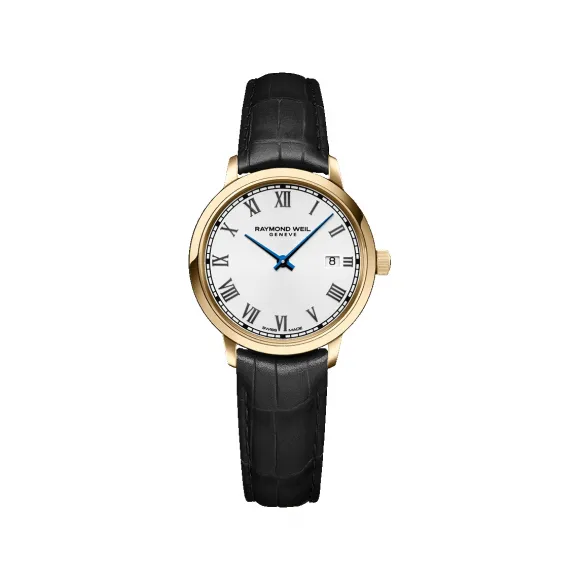 雷蒙威/Raymond Weil 镀金色女士腕表皮带腕表 - 托卡塔系列 5985-PC-00359