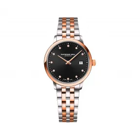 雷蒙威/Raymond Weil 女士玫瑰金 11 钻石英腕表 - 托卡塔系列 29 MM 5985-SP5-20081