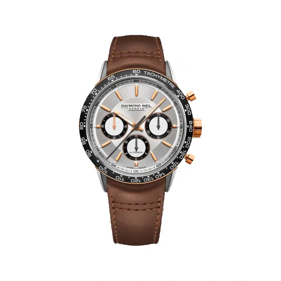 雷蒙威/Raymond Weil 男士机械计时码表 - 自由骑士 43.5 MM 自动机械机芯 7741-S51-65021