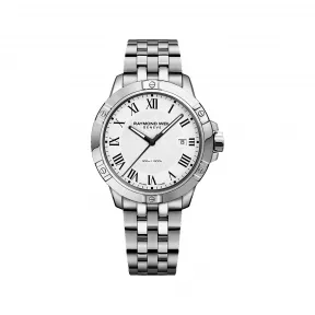 雷蒙威/Raymond Weil 男士不锈钢白色表盘腕表 - 探戈系列 41 MM 石英机芯 8160-ST-00300