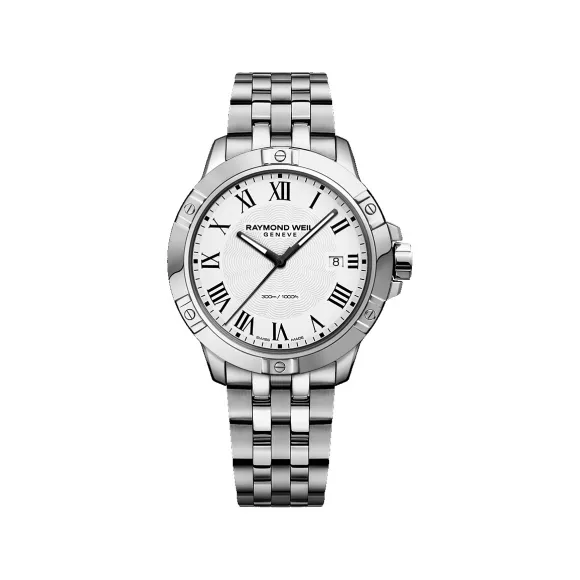 雷蒙威/Raymond Weil 男士不锈钢白色表盘腕表 - 探戈系列 41 MM 石英机芯 8160-ST-00300