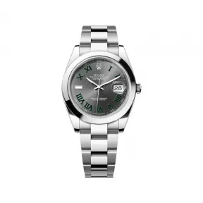 劳力士/Rolex 日志型 41 MM 蚝式钢 藉恒动摆陀双向自动上链 男表 M126300-0013