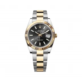 劳力士/Rolex 日志型 41 MM 黄金及蚝式钢 藉恒动摆陀双向自动上链 男表 M126333-0013