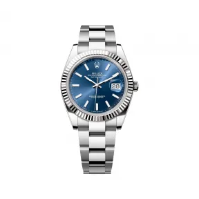 劳力士/Rolex 日志型 41 MM 白色黄金及蚝式钢 藉恒动摆陀双向自动上链 男表 M126334-0001