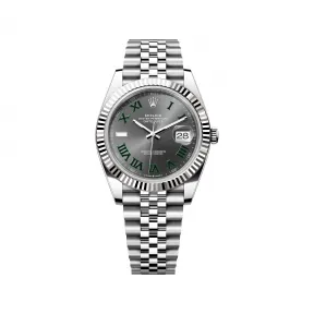 劳力士/Rolex 日志型 41 MM 白色黄金及蚝式钢 藉恒动摆陀双向自动上链 男表 M126334-0022