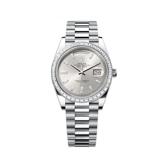 劳力士/Rolex 星期日历型 40 MM 铂金 藉恒动摆陀双向自动上链 男表 M228396tbr-0011