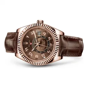 劳力士/Rolex Sky-Dweller 自动上链机械恒动机芯，双时区及年历显示  M326135-0001