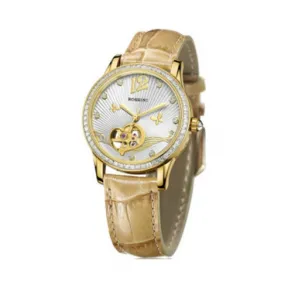 罗西尼/Rossini 典美时尚系列 34毫米 金色不锈钢 自动机械 女表 5468G01B