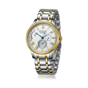 罗西尼/Rossini 雅尊商务系列  间18K黄金不锈钢  男表 5685T01A