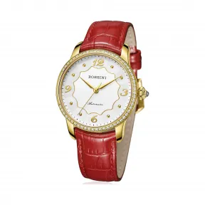 罗西尼/Rossini 雅尊商务系列 35毫米 金色不锈钢，镶钻  女表 5750G01A