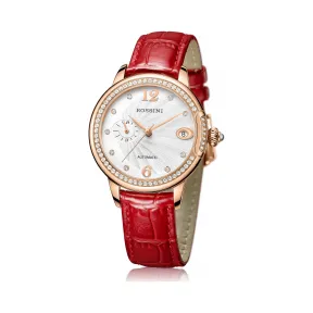 罗西尼/Rossini 雅尊商务系列 35毫米 玫瑰金色不锈钢，镶嵌钻石  女表 6748G01B