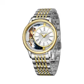 罗西尼/Rossini 雅尊商务系列 41毫米 间金色不锈钢  男表 8735T01C