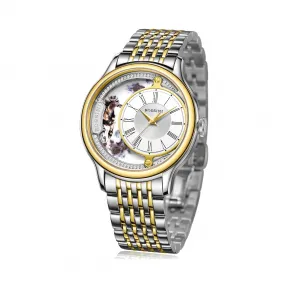 罗西尼/Rossini 雅尊商务系列 41毫米 间金色不锈钢  男表 8735T01G