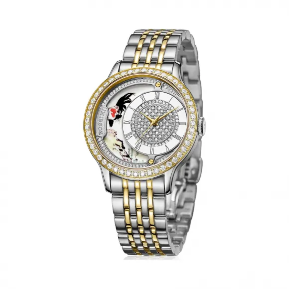 罗西尼/Rossini 雅尊商务系列 36毫米 间金色不锈钢，镶钻 石英 女表 8736T01J