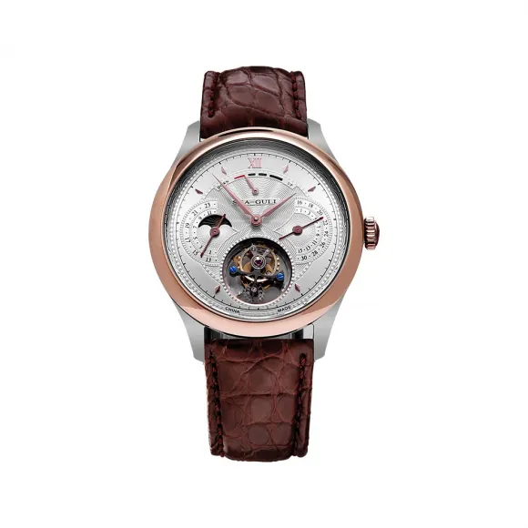 海鸥/Seagull 陀飞轮系列 42mm 钛壳镶嵌18K玫瑰金表圈 手动机械机芯 男表 218.17.7026GT