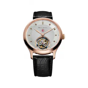 海鸥/Seagull 陀飞轮系列 42mm 镀玫瑰金 手动机械机芯 男表 518.15.5053
