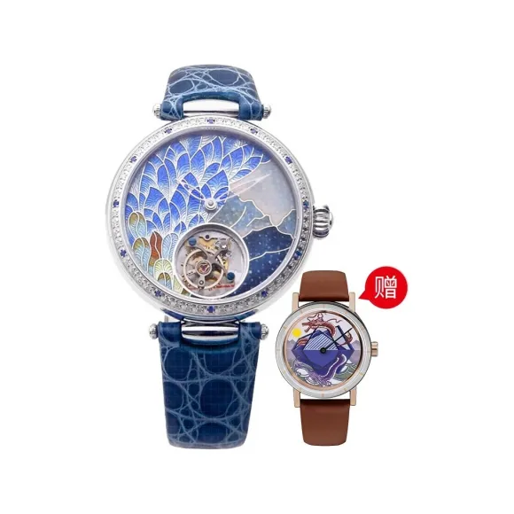 海鸥/Seagull 陀飞轮系列 38.5mm 不锈钢 手动机械机芯 女表 718.95.7033VL