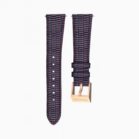 施华洛世奇/Swarovski 18mm 表带 皮革饰以缝线 紫色 镀玫瑰金色 5263561
