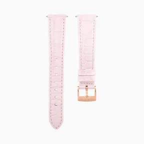 施华洛世奇/Swarovski 17mm 表带 皮革饰以缝线 粉红色 镀玫瑰金色 5455151