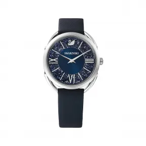 施华洛世奇/Swarovski  Crystalline Glam 腕表  真皮表带  蓝色  不锈钢 5537961