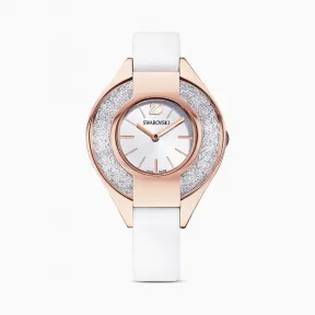 施华洛世奇/Swarovski Crystalline Sporty 手表 真皮表带 白色 玫瑰金色PVD 5547635