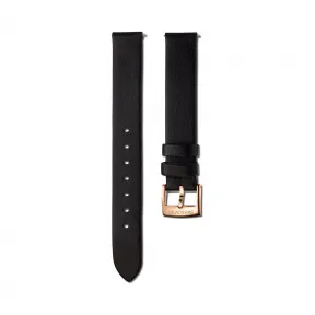 施华洛世奇/Swarovski 14 毫米表带  皮革  黑​​色  玫瑰金色 PVD 5548137