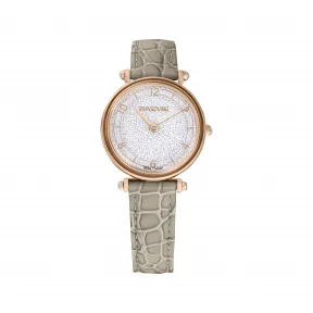施华洛世奇/Swarovski Crystalline Wonder 腕表  瑞士制造  真皮表带  米色  玫瑰金色调润饰 5656899