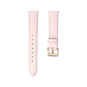 施华洛世奇/Swarovski 表带 宽15毫米（0.59英寸) 带缝线的真皮表带 粉红色 玫瑰金色调润饰 5674172