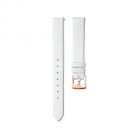 施华洛世奇/Swarovski 表带 宽14毫米（0.55英寸) 真皮表带 白色 玫瑰金色调润饰 5674178