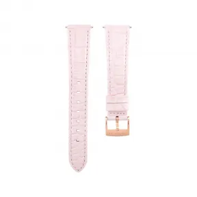 施华洛世奇/Swarovski 表带 宽17毫米（0.67英寸) 带缝线的真皮表带 粉红色 玫瑰金色调润饰 5674201