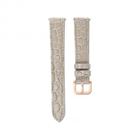 施华洛世奇/Swarovski 表带 宽16毫米（0.63英寸) 带缝线的真皮表带 米色 玫瑰金色调润饰 5680993