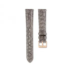 施华洛世奇/Swarovski 表带 宽16毫米（0.63英寸) 带缝线的真皮表带 灰色 5687028