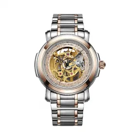 天王/Tianwang 圈口包18K玫瑰金，把的包18K玫瑰金，不锈钢表壳,蓝宝石底玻璃  风云系列 自动机械  8899