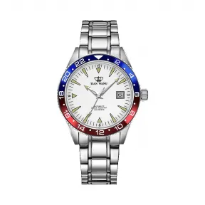 天王/Tianwang 不锈钢 圈口加兰间红色铝片圈  电商系列 自动机械 男表 GS10924S-D-D-1